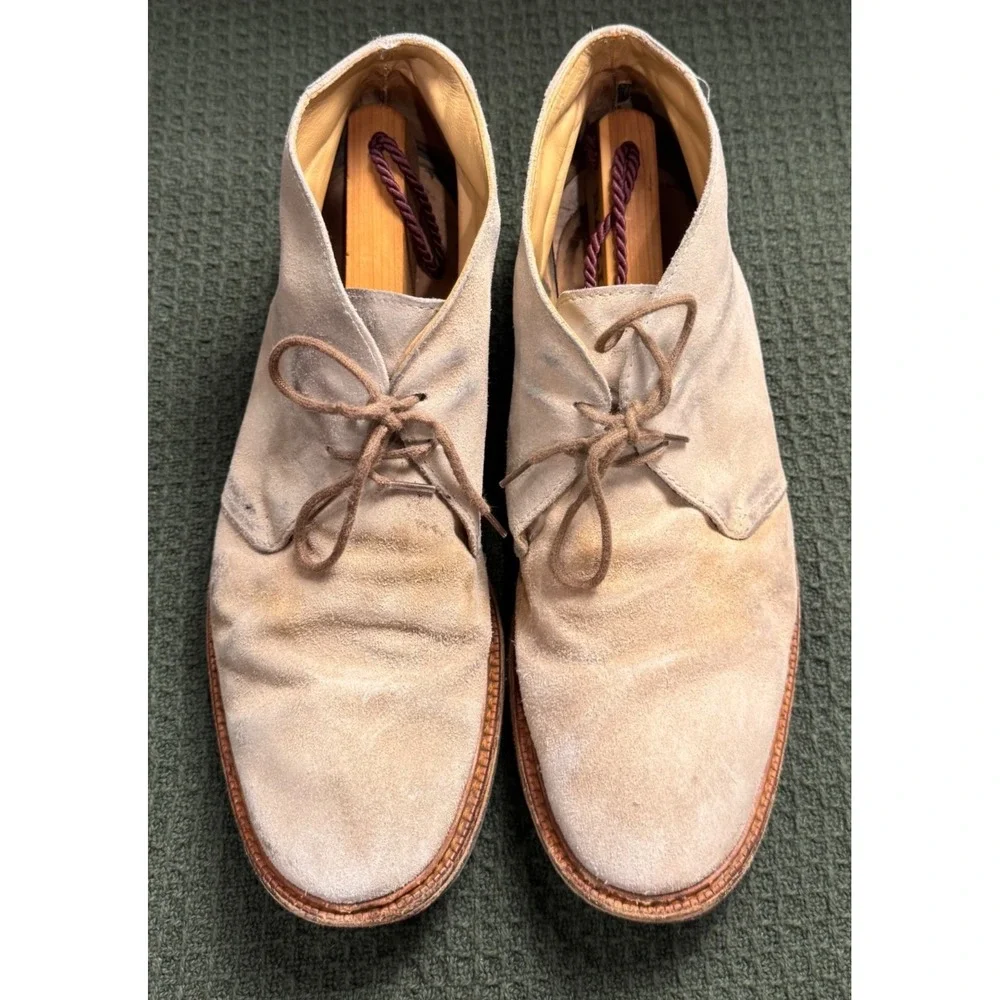 Brunello Cucinelli Mens Suede Chukka Desert Boots Sand Beige Italy Size 43